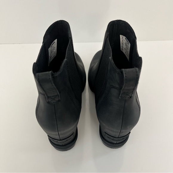 Sorel Waterproof Wedge Chelsea Boots Black Leather Size 8 NWOB - Picture 9 of 13